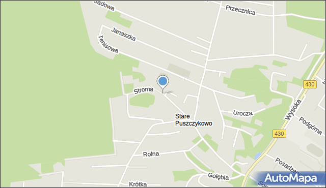 Puszczykowo powiat poznański, Stroma, mapa Puszczykowo powiat poznański