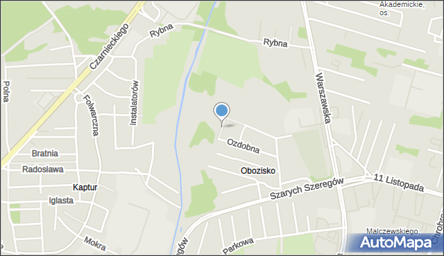 Radom, Stodolna, mapa Radomia