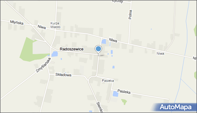 Radoszewice gmina Siemkowice, Starowiejska, mapa Radoszewice gmina Siemkowice