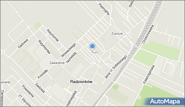 Radzionków, Stoińskiego Stefana, mapa Radzionków