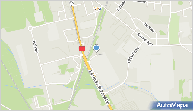 Radzionków, Strzelców Bytomskich, mapa Radzionków