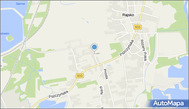 Rajsko gmina Oświęcim, Staroplebańska, mapa Rajsko gmina Oświęcim