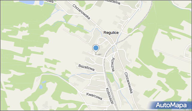 Regulice gmina Alwernia, Stolarska, mapa Regulice gmina Alwernia
