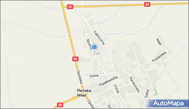 Reńska Wieś powiat kędzierzyńsko-kozielski, Stroma, mapa Reńska Wieś powiat kędzierzyńsko-kozielski