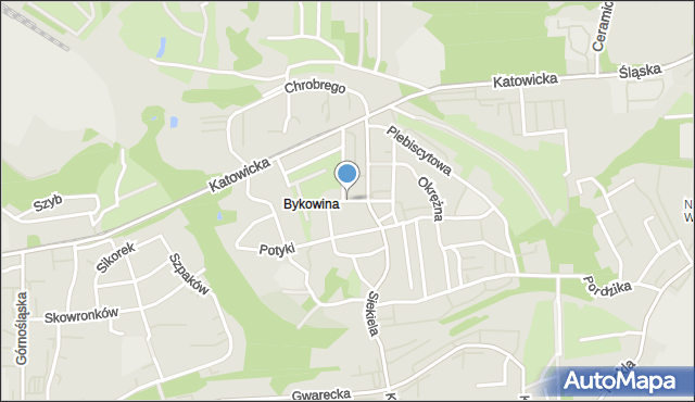 Ruda Śląska, Stwosza Wita, mapa Rudy Śląskiej