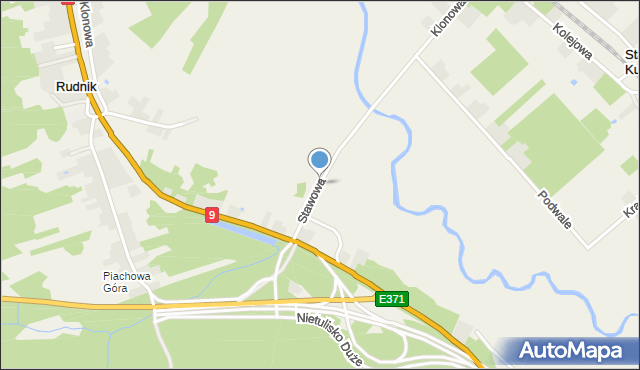 Rudnik gmina Brody, Stawowa, mapa Rudnik gmina Brody