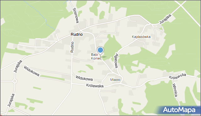 Rudno gmina Krzeszowice, Studzienna, mapa Rudno gmina Krzeszowice