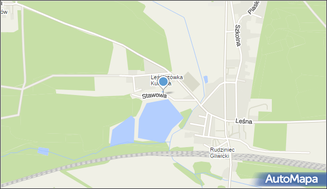 Rudziniec, Stawowa, mapa Rudziniec