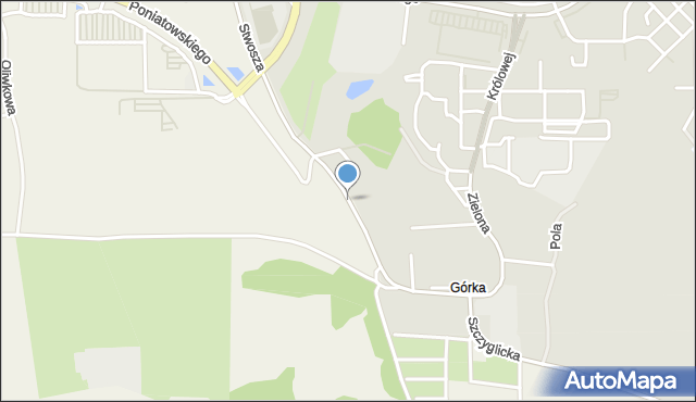 Ruszowice gmina Głogów, Stwosza Wita, mapa Ruszowice gmina Głogów