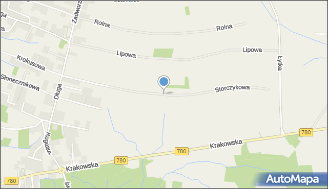 Rybna gmina Czernichów, Storczykowa, mapa Rybna gmina Czernichów