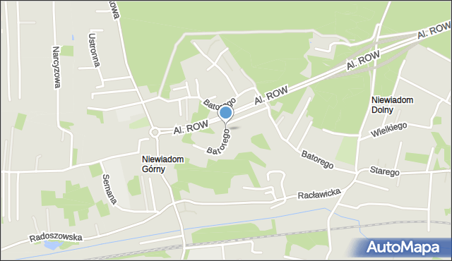 Rybnik, Stefana Batorego, mapa Rybnika