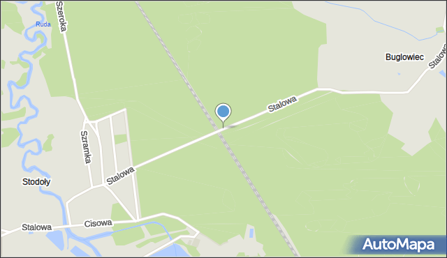 Rybnik, Stalowa, mapa Rybnika