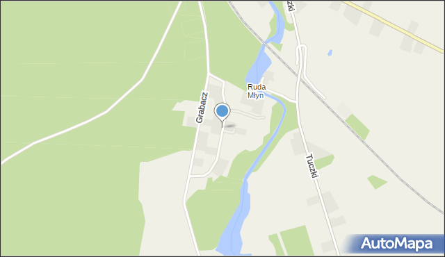 Rybno powiat działdowski, Stary Młyn, mapa Rybno powiat działdowski