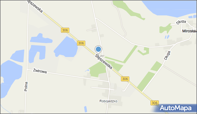 Rybojedzko gmina Stęszew, Stęszewska, mapa Rybojedzko gmina Stęszew