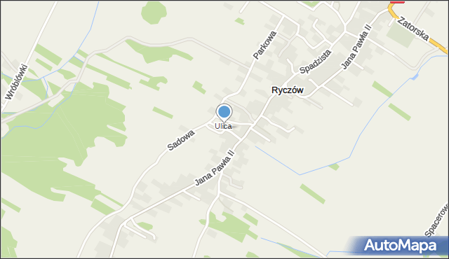 Ryczów gmina Spytkowice, Stroma, mapa Ryczów gmina Spytkowice