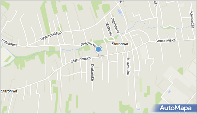 Rzeszów, Staroniwska, mapa Rzeszów