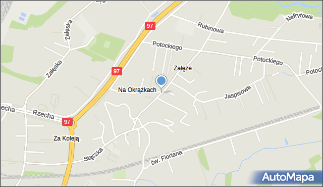 Rzeszów, Stączka Jana, ks., mapa Rzeszów