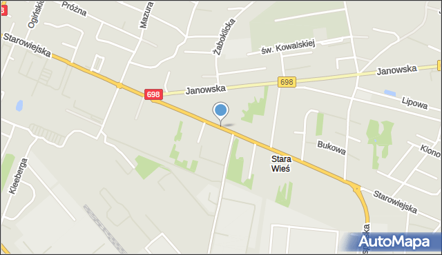 Siedlce, Starowiejska, mapa Siedlce