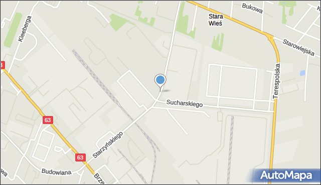 Siedlce, Starzyńskiego Stefana, mapa Siedlce