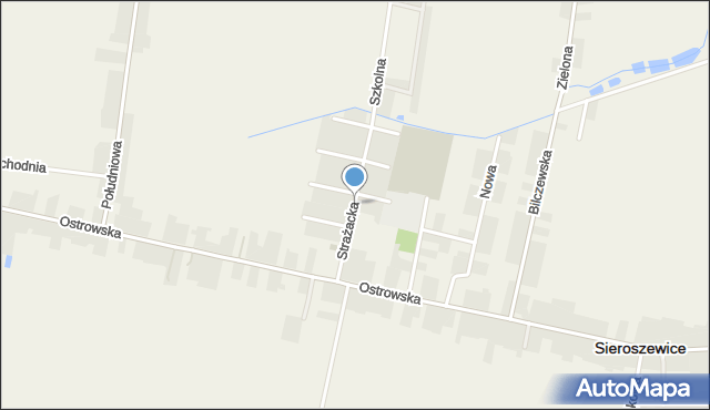 Sieroszewice, Strażacka, mapa Sieroszewice