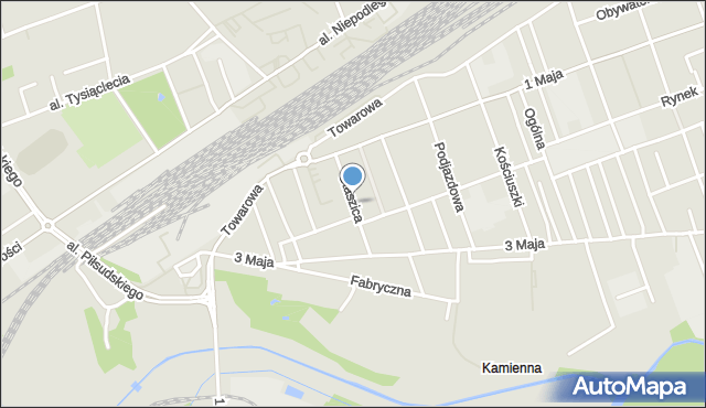 Skarżysko-Kamienna, Staszica Stanisława, mapa Skarżysko-Kamienna