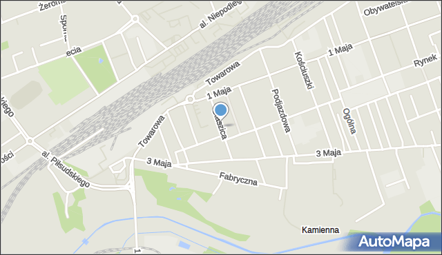 Skarżysko-Kamienna, Staszica Stanisława, mapa Skarżysko-Kamienna