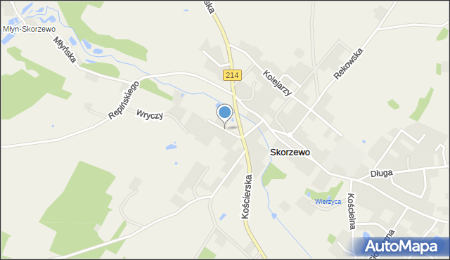 Skorzewo, Starowiejska, mapa Skorzewo