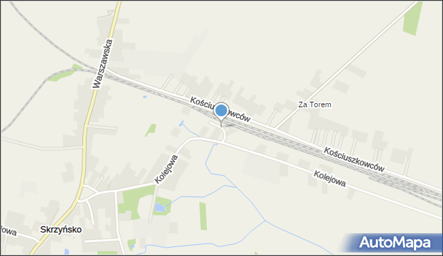 Skrzyńsko, Stacja PKP, mapa Skrzyńsko