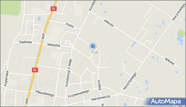 Słubice, Stanisława Augusta Poniatowskiego, mapa Słubice