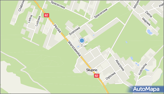 Słupno powiat płocki, Studzienna, mapa Słupno powiat płocki