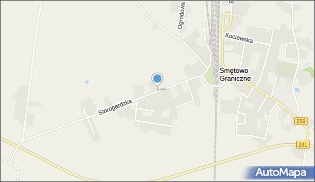 Smętowo Graniczne, Starogardzka, mapa Smętowo Graniczne
