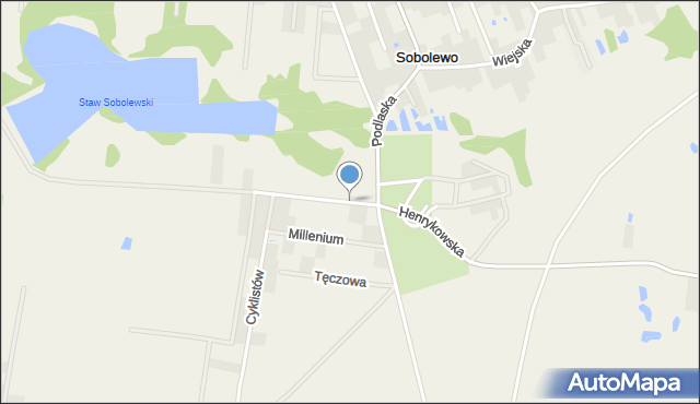 Sobolewo gmina Grabówka, Stawowa, mapa Sobolewo gmina Grabówka