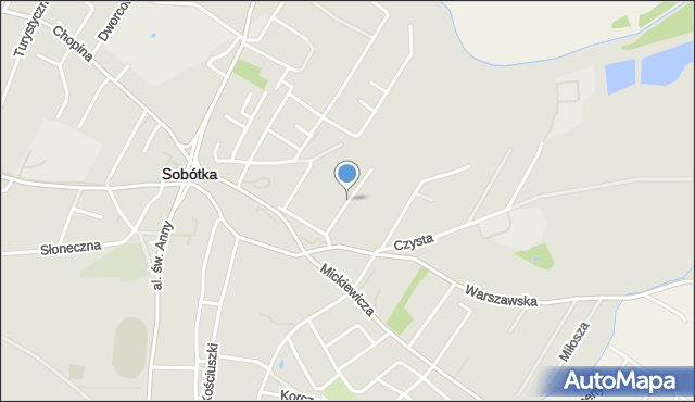 Sobótka powiat wrocławski, Strażacka, mapa Sobótka powiat wrocławski