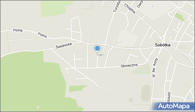 Sobótka powiat wrocławski, Strzelców, mapa Sobótka powiat wrocławski