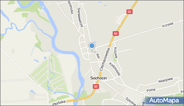 Sochocin, Stary Rynek, mapa Sochocin