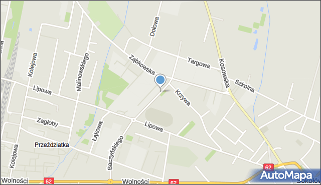 Sokołów Podlaski, Stadionowa, mapa Sokołów Podlaski
