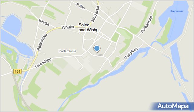 Solec nad Wisłą, Staszica Stanisława, mapa Solec nad Wisłą