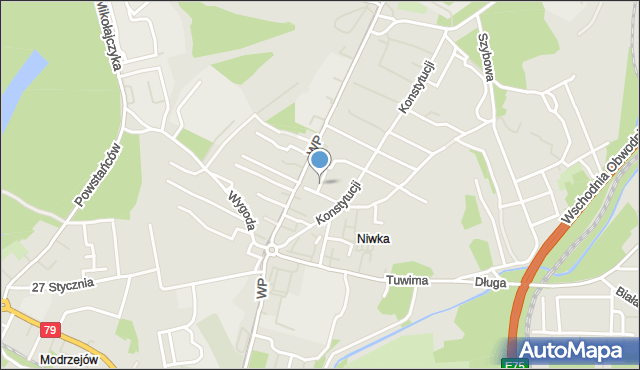 Sosnowiec, Stacherskiego Wacława, mapa Sosnowca