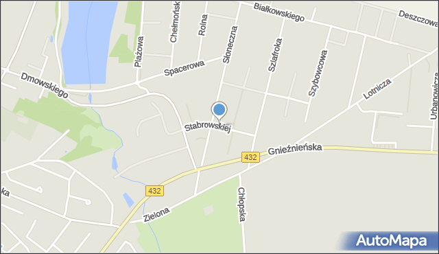 Środa Wielkopolska, Stabrowskiej Haliny, mapa Środa Wielkopolska