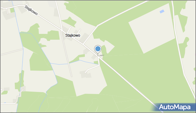 Stajkowo gmina Białogard, Stajkowo, mapa Stajkowo gmina Białogard