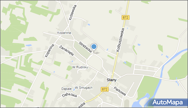 Stany gmina Bojanów, Strażacka, mapa Stany gmina Bojanów