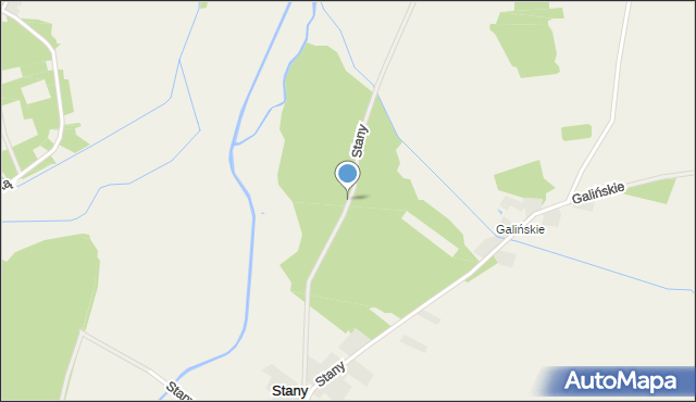Stany gmina Przystajń, Stany, mapa Stany gmina Przystajń