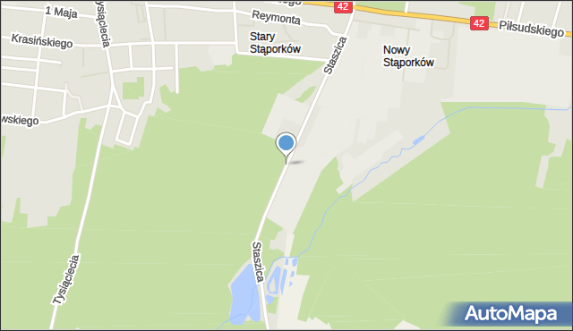 Stąporków, Staszica Stanisława, mapa Stąporków