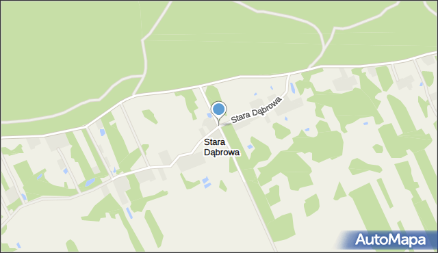 Stara Dąbrowa gmina Leoncin, Stara Dąbrowa, mapa Stara Dąbrowa gmina Leoncin