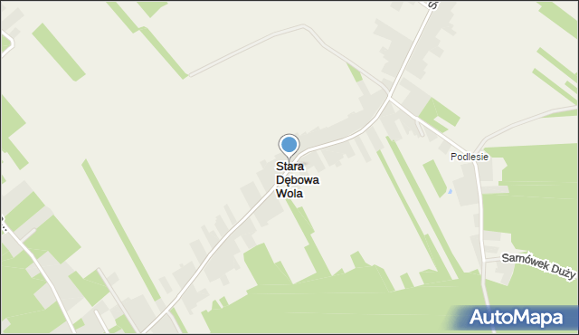 Stara Dębowa Wola, Stara Dębowa Wola, mapa Stara Dębowa Wola