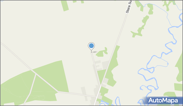 Stara Sucha gmina Grębków, Stara Sucha, mapa Stara Sucha gmina Grębków