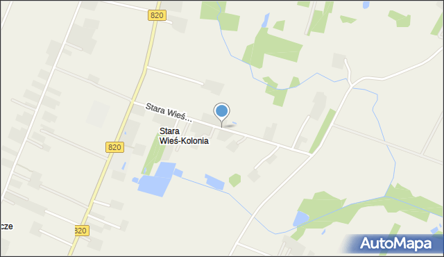 Stara Wieś-Kolonia gmina Łęczna, Stara Wieś-Kolonia, mapa Stara Wieś-Kolonia gmina Łęczna