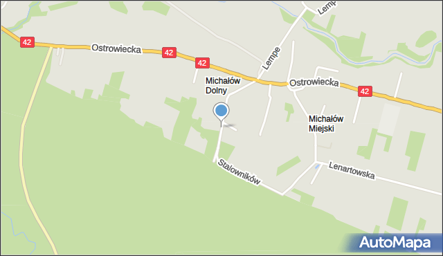 Starachowice, Stalowników, mapa Starachowic