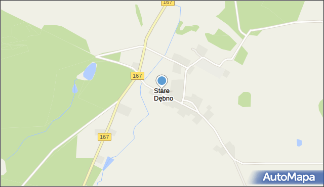 Stare Dębno, Stare Dębno, mapa Stare Dębno