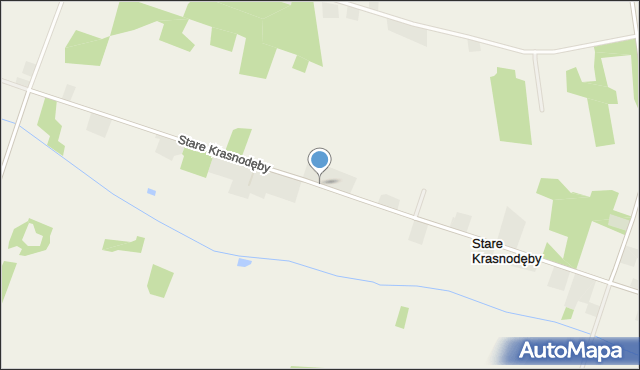 Stare Krasnodęby, Stare Krasnodęby, mapa Stare Krasnodęby